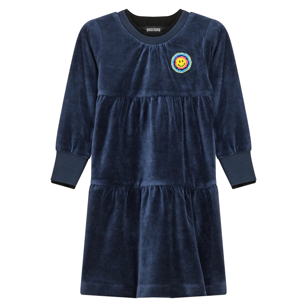 Space Grey Girls Dress - Wb4cy2519d