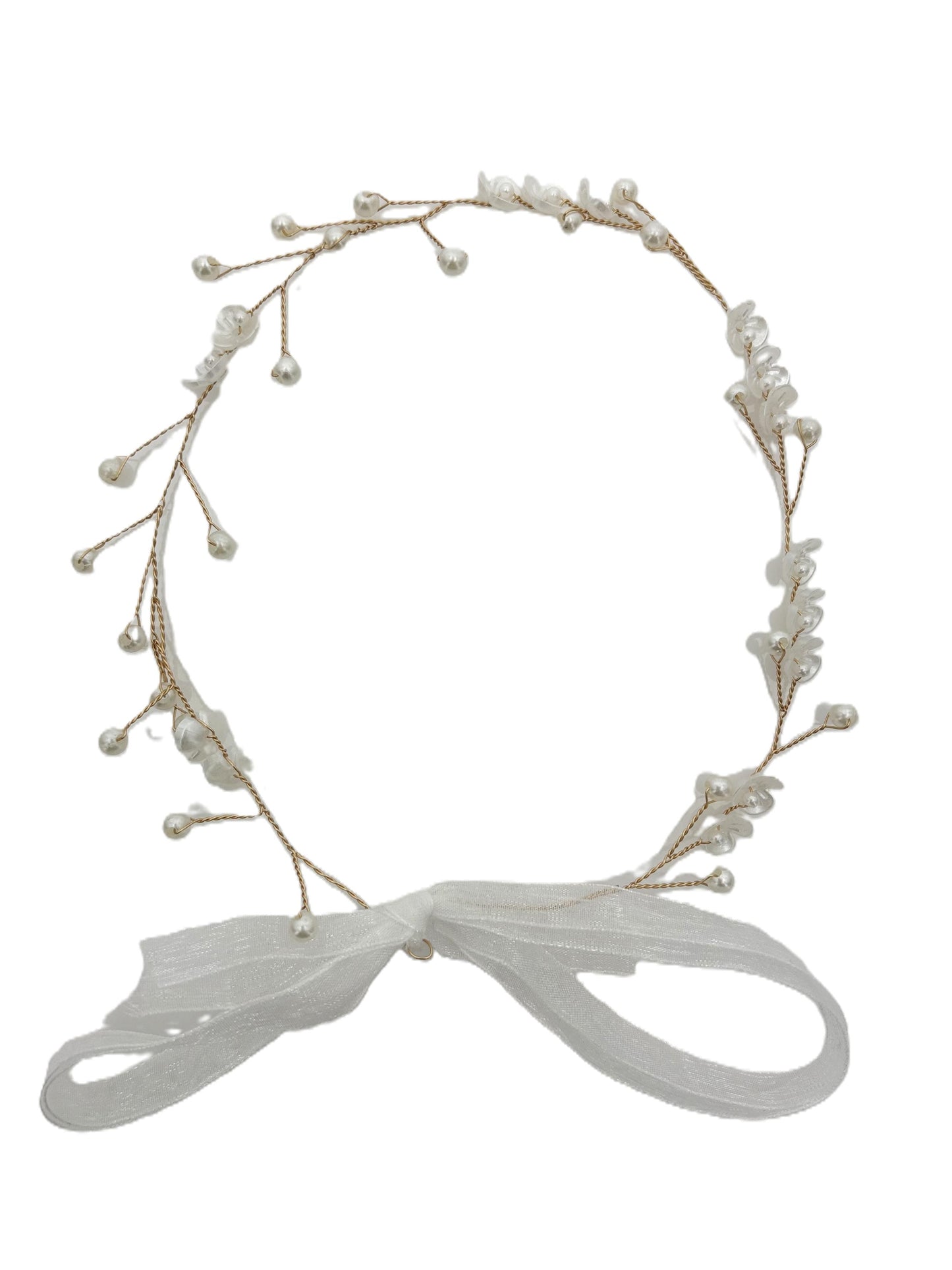 Hp Hair Accessories Dainty Flower/Pearl Wedding Headband - WHB-006