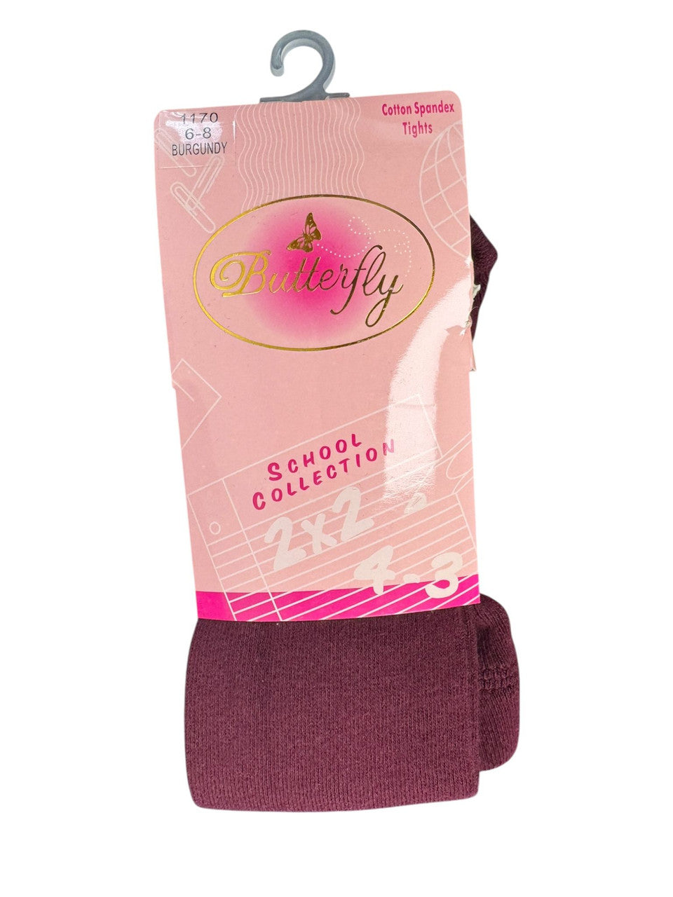 Butterfly Flat Cotton Knit Burgandy - 1170