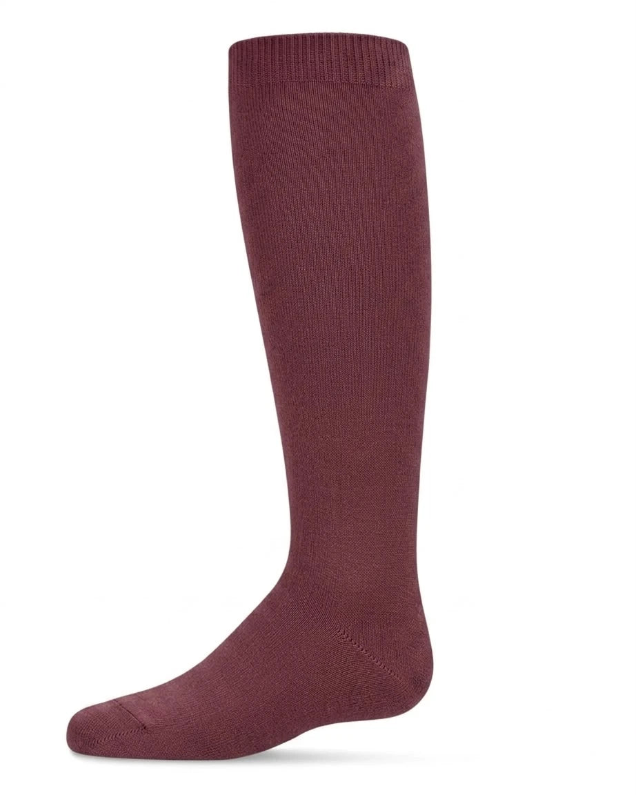 Memoi Kids Basic Soft Rayon from Bamboo Knee High Socks Purple Heart - Mk-6266