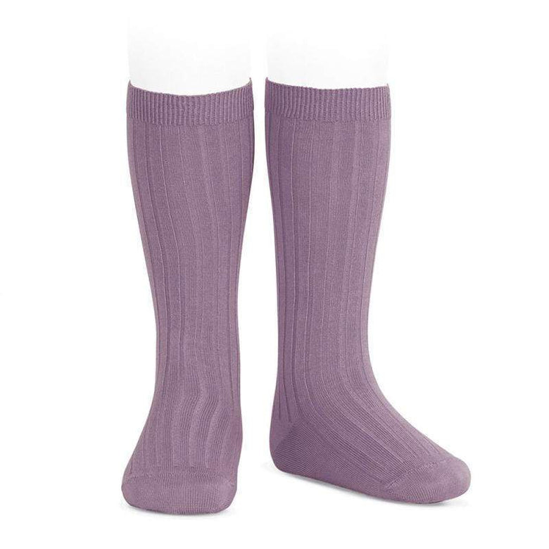 Condor Ribbed Cotton Knee Sock 675 Amethyst - 2016/2