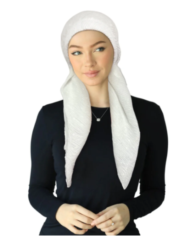 Cherie Open Back Headscarves Textured Dotted Design - SP299A