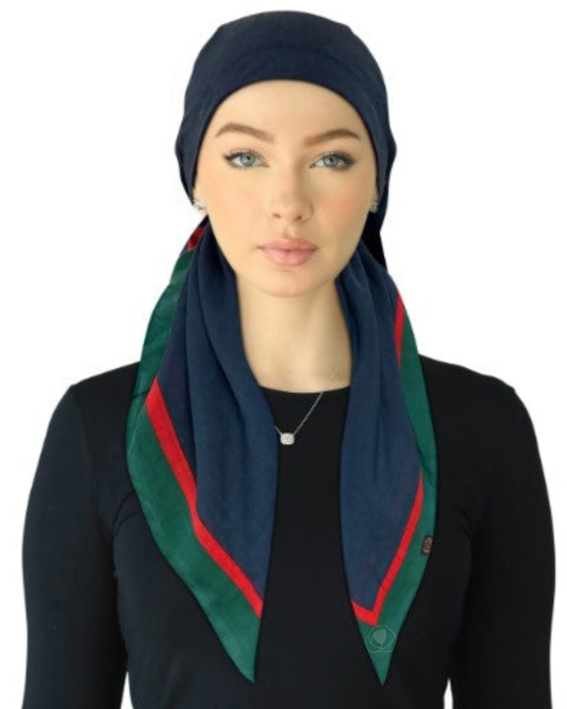 Cherie Accessories Open Back Adjustable Pre-Tied Headscarves Gucci Border - SP-317A