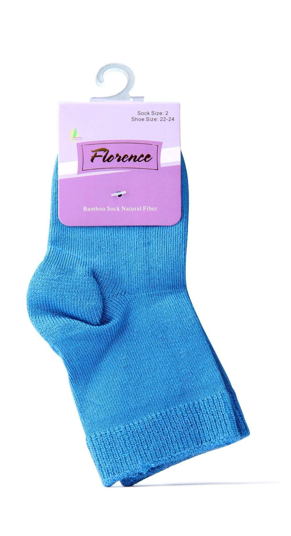 Florence Bamboo Quarter Crew Sock Brilliant Blue - 179