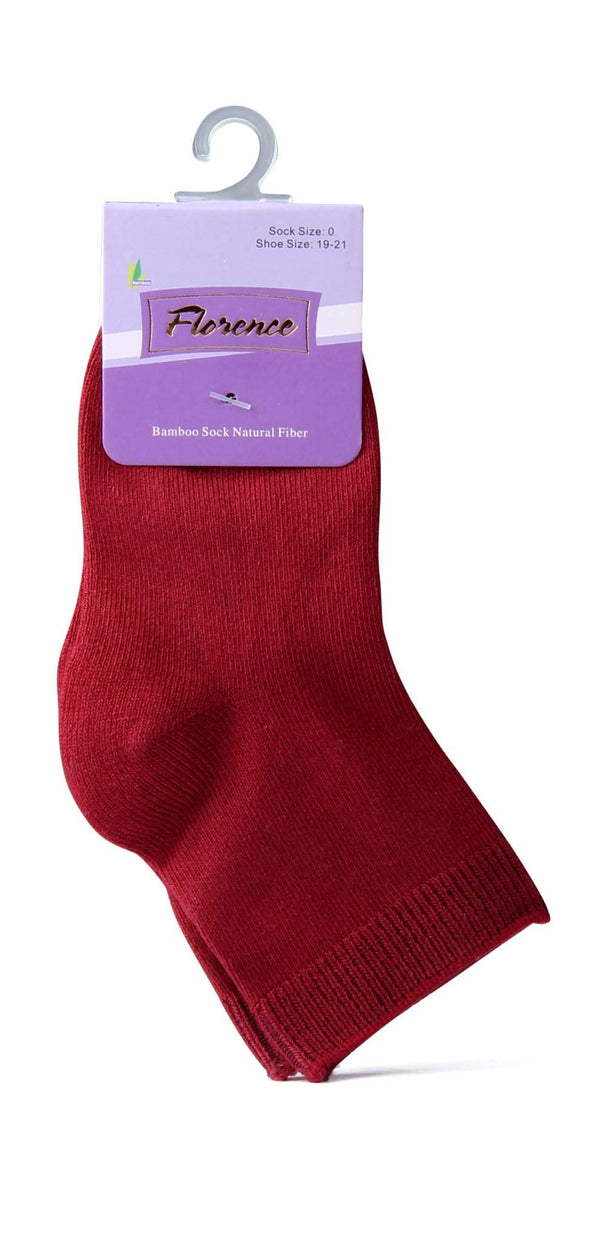 Florence Bamboo Quarter Crew Sock Cranberry - 179