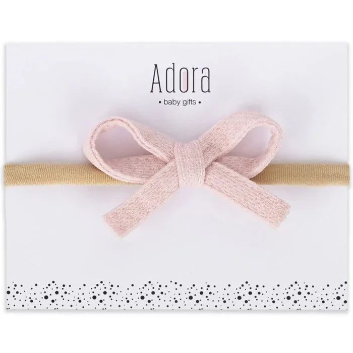 Adora Mini Waffle Bow Headband - ABG_MWBH003