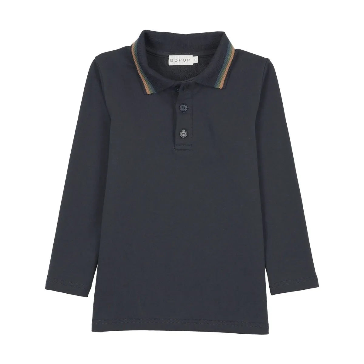 Bopop Multicolor Striped Collar - Cotton Polo - N490