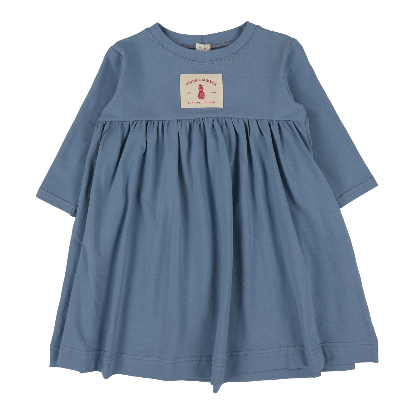 Lil Legs Patch Dress Three Quarter Sleeve