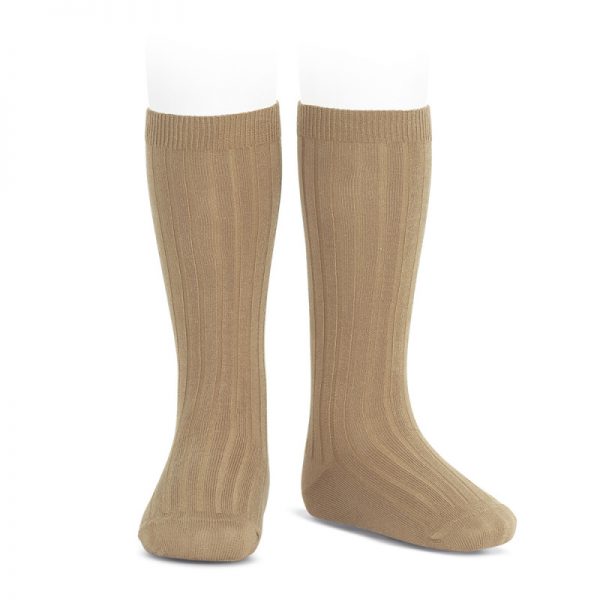 Condor Ribbed Cotton Knee Sock 326 Camel - 2016/2