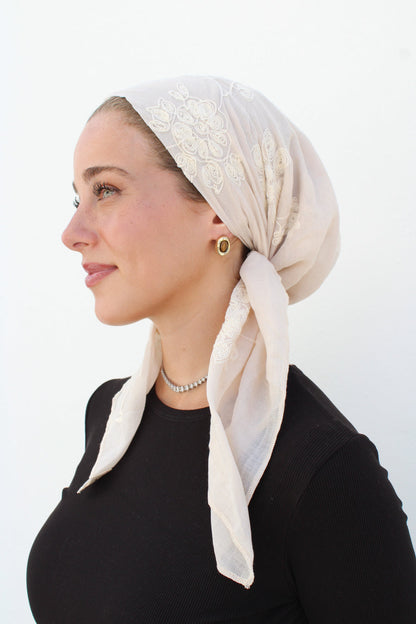The Scarf Bar Embroidery Square Headscarf - CFE-TSB