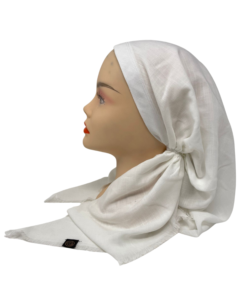 Cherie Accessories Open Back Adjustable Pre-Tied Headscarves Solid Fringe Design - SP-309A