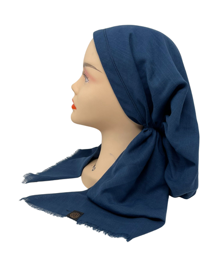 Cherie Accessories Open Back Adjustable Pre-Tied Headscarves Solid Fringe Design - SP-309A
