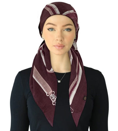 Cherie Accessories Open Back Adjustable Pre-Tied Headscarves Buckle Design - SP-320A
