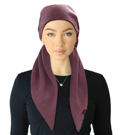 Cherie Accessories Closed Back Adjustable Pre-Tied Headscarves Solid Fringe Design - SPC-309A