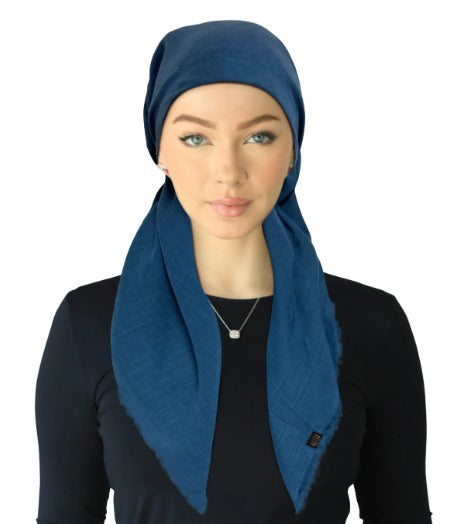 Cherie Accessories Closed Back Adjustable Pre-Tied Headscarves Solid Fringe Design - SPC-309A
