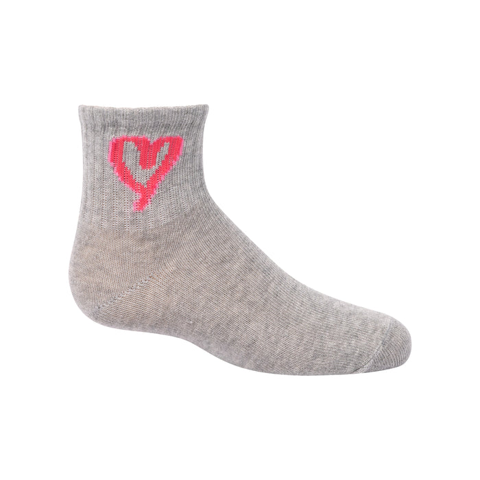Zubii Hot Pink Heart Ankle - 1448