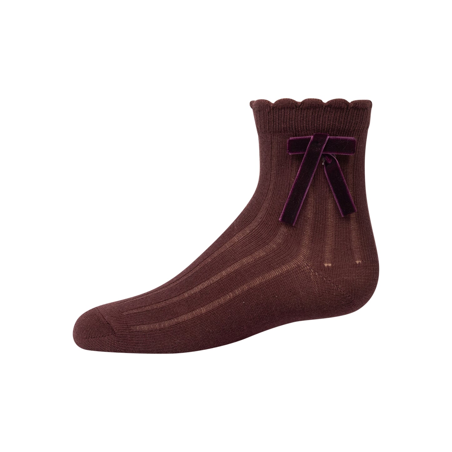 Zubii Classic Velvet Bow Ankle - 1503