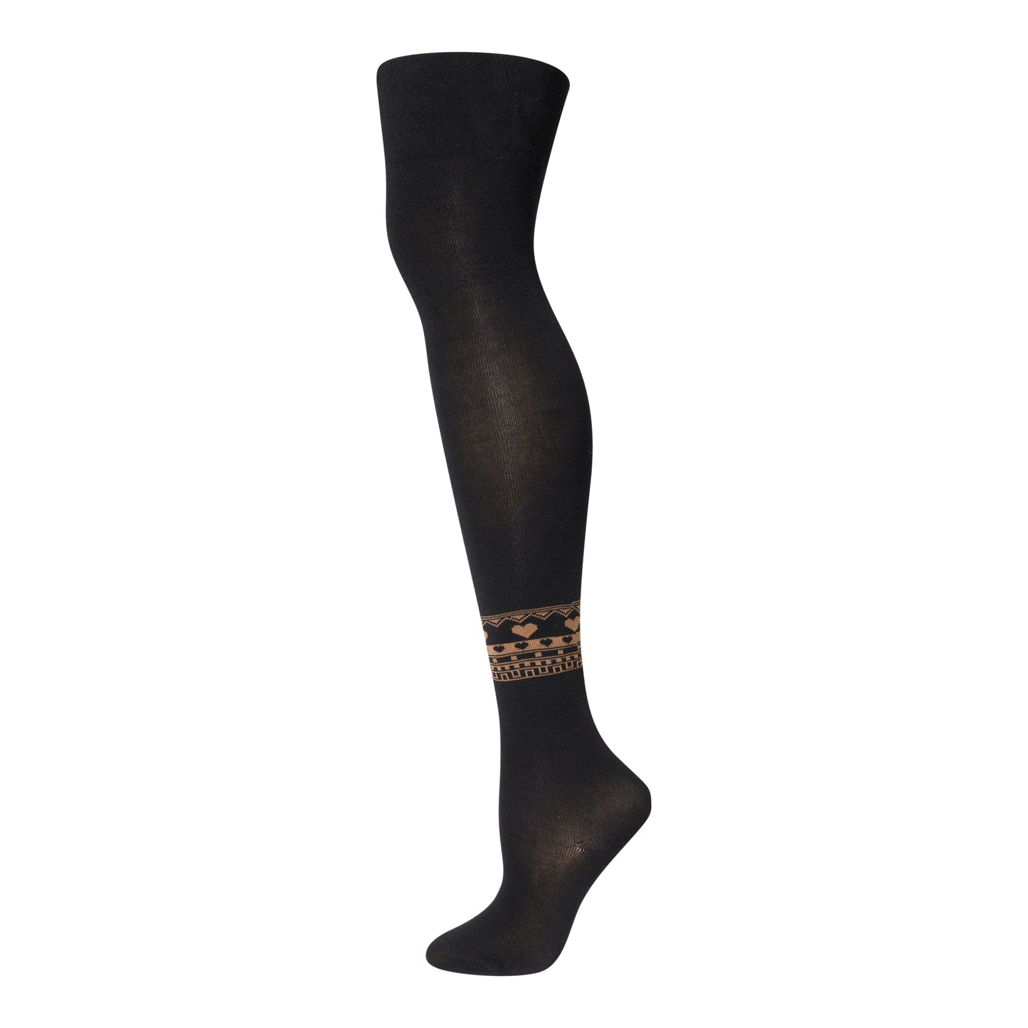 Zubii Vintage Heart Trim Tights - 1514