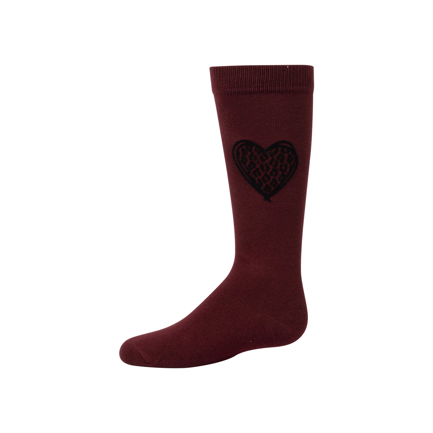 Zubii Velvet Leopard Heart Knee - 1555