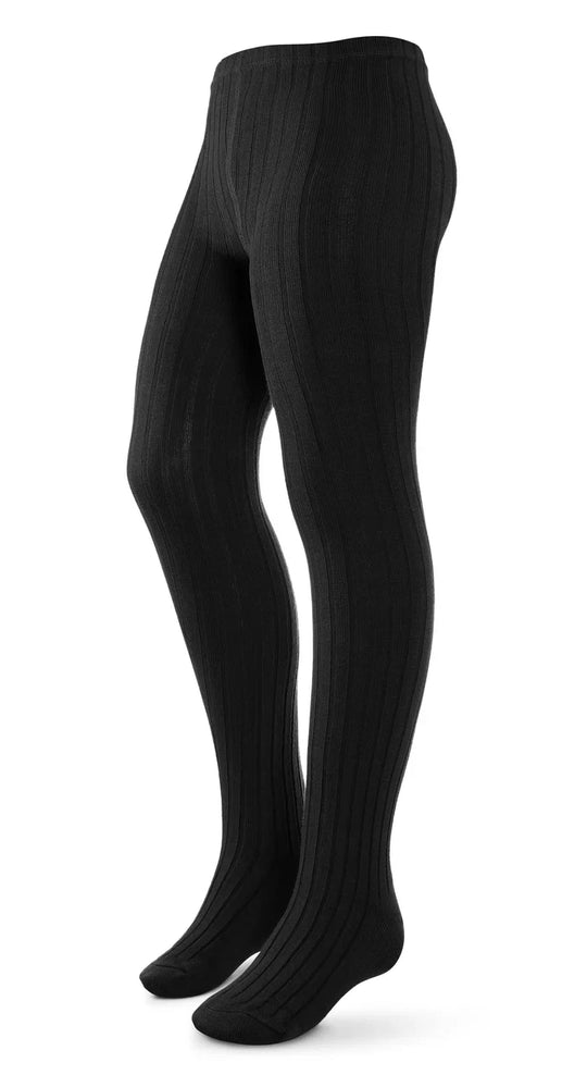 Zubii Wide Width Cotton Ribbed Tights - 170w