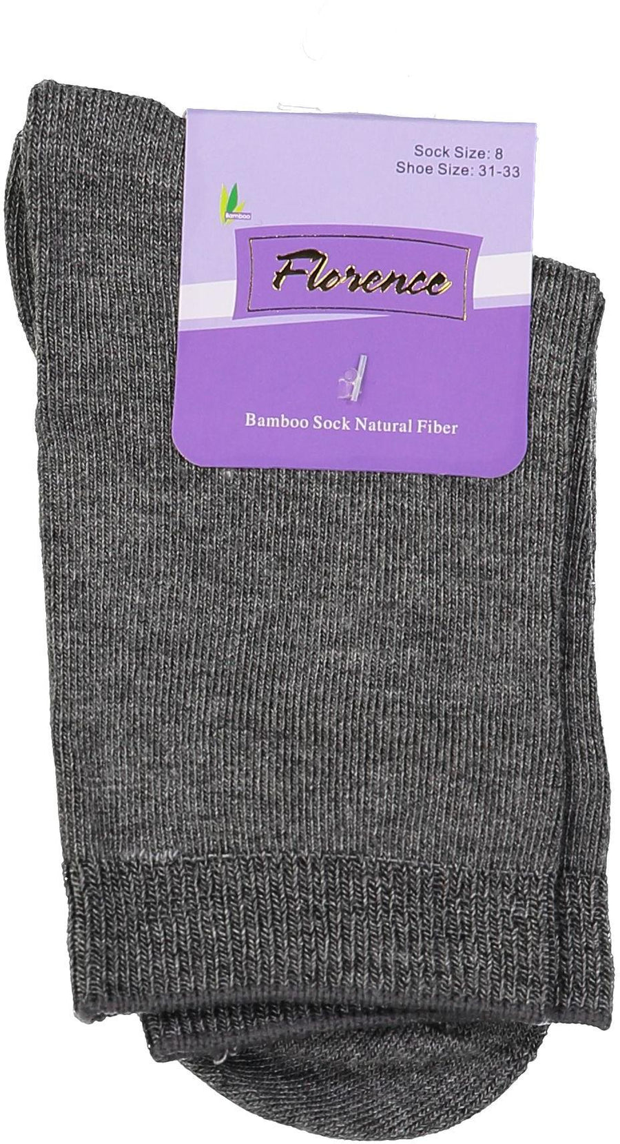 Florence Bamboo Quarter Crew Sock Heather Dk Gre - 179