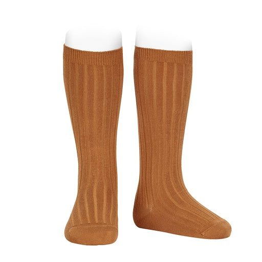 Condor Ribbed Cotton Knee Sock 688 Cinnamon - 2016/2