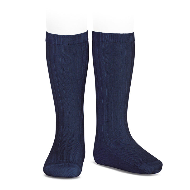 Condor Ribbed Cotton Knee Sock 480 Navy - 2016/2