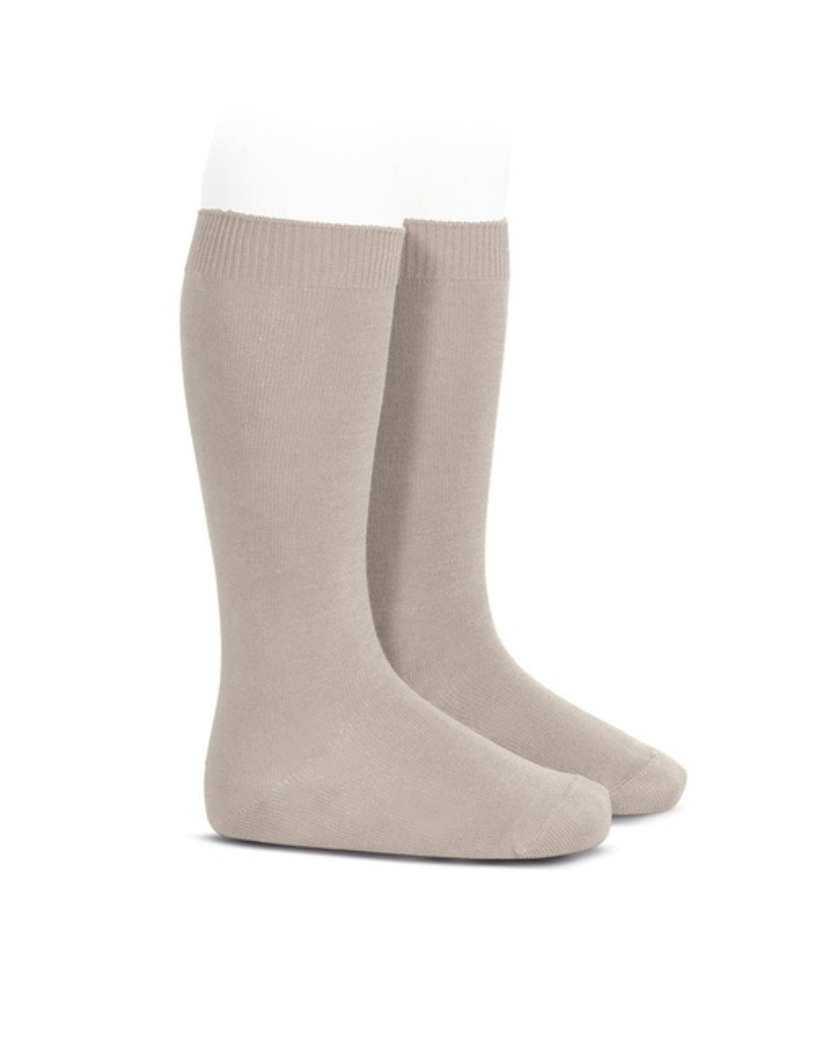 Condor Flat Cotton Knee Socks 334 Stone