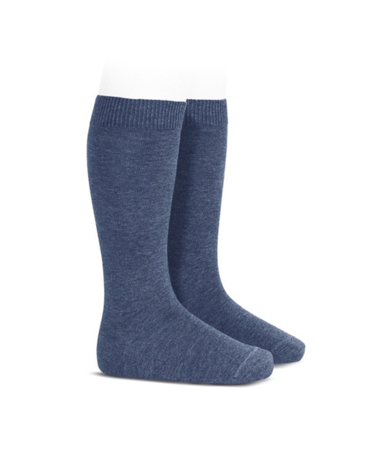 Condor Flat Cotton Knee Socks 490 Denim