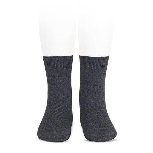 Condor Flat Cotton Crew Socks 290 Charcoal