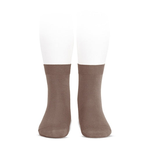 Condor Flat Cotton Crew Socks 314 Praline - 2019/4
