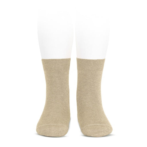 Condor Flat Cotton Crew Socks 316 Nougat