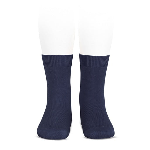 Condor Flat Cotton Crew Socks 480 Navy