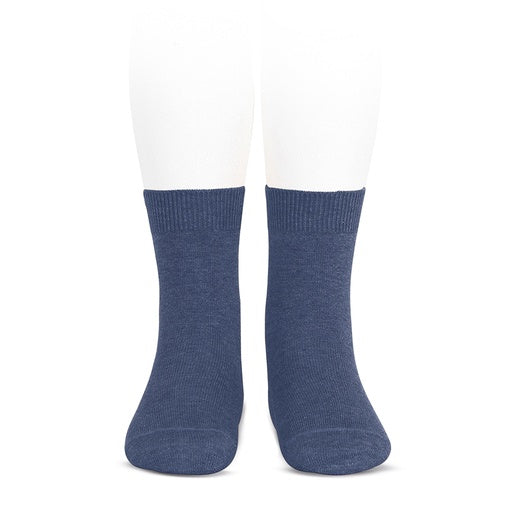 Condor Flat Cotton Crew Socks 490 Denim