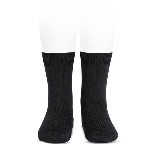 Condor Flat Cotton Crew Socks 900 Black