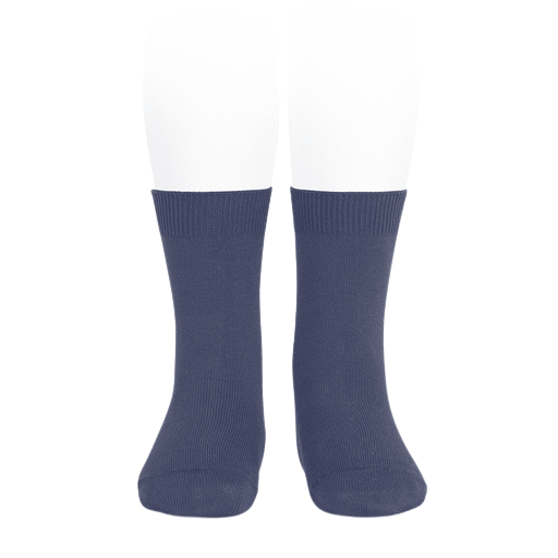 Condor Flat Cotton Crew Socks 434 Blue