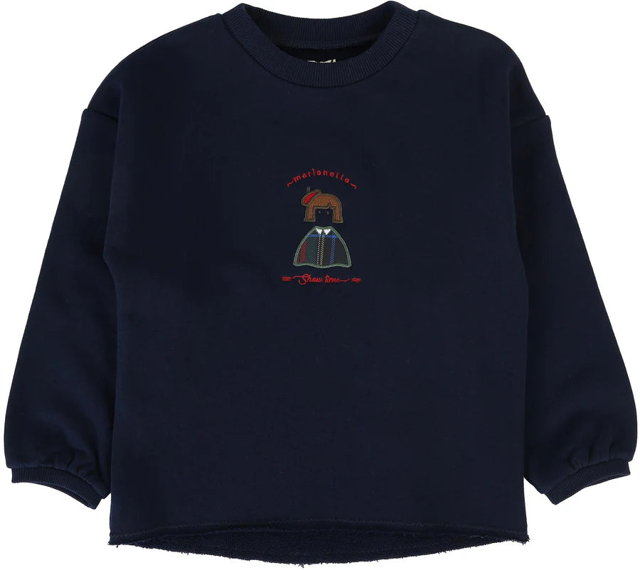 Analogie Plaid Detail Girls Sweatshirt - PDGS