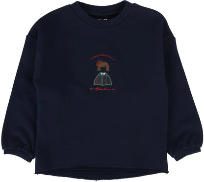 Analogie Plaid Detail Girls Sweatshirt - PDGS