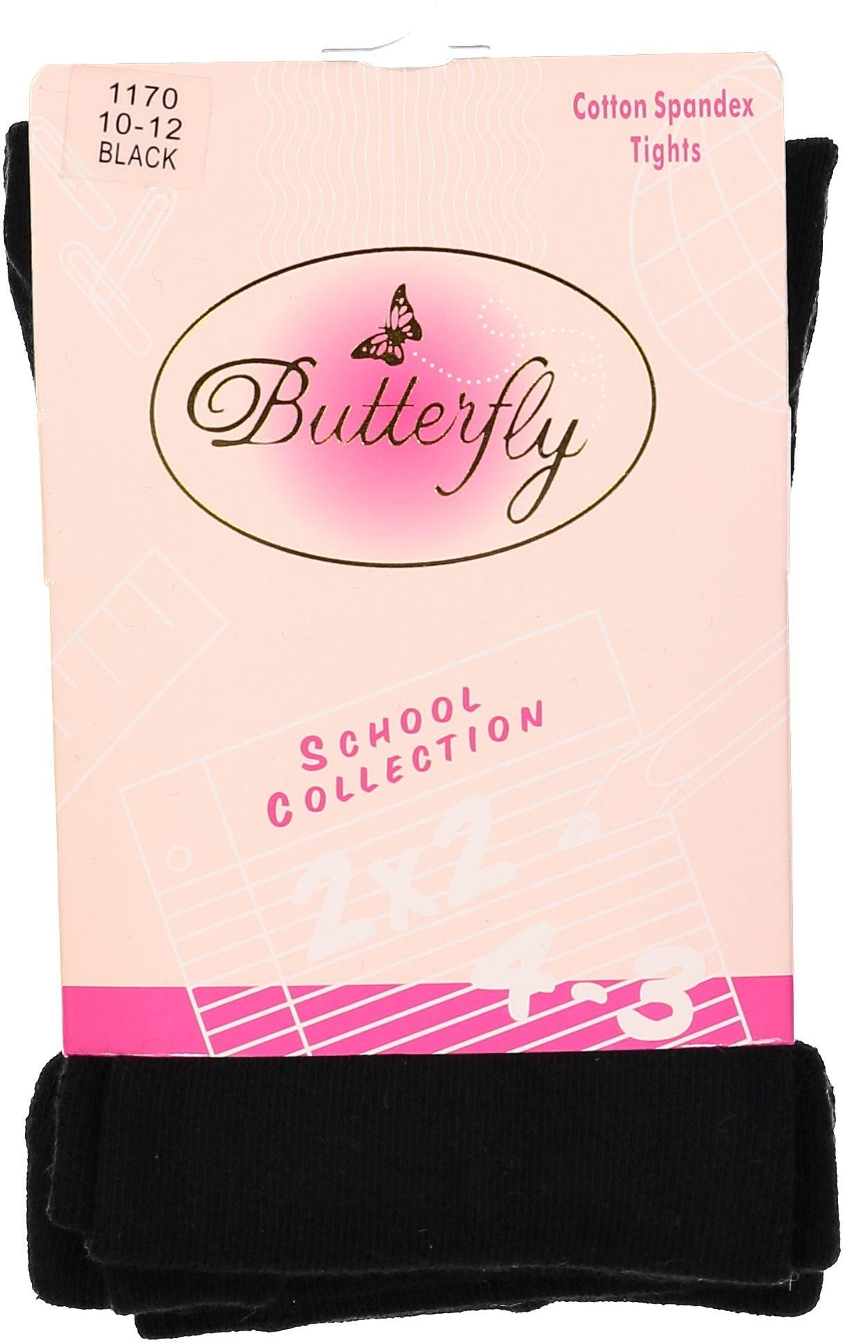 Butterfly Flat Cotton Knit Black - 1170