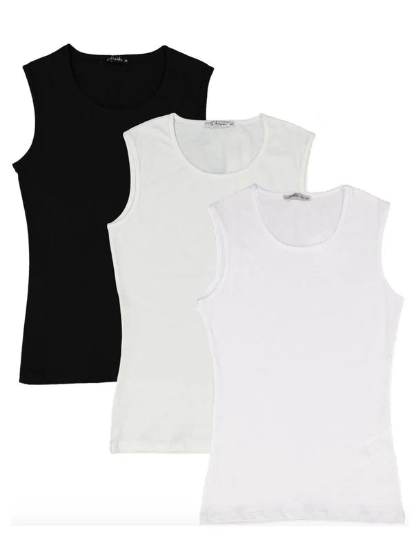 Kiki Riki Ladies Low Neck Cotton Sleeveless - 20843