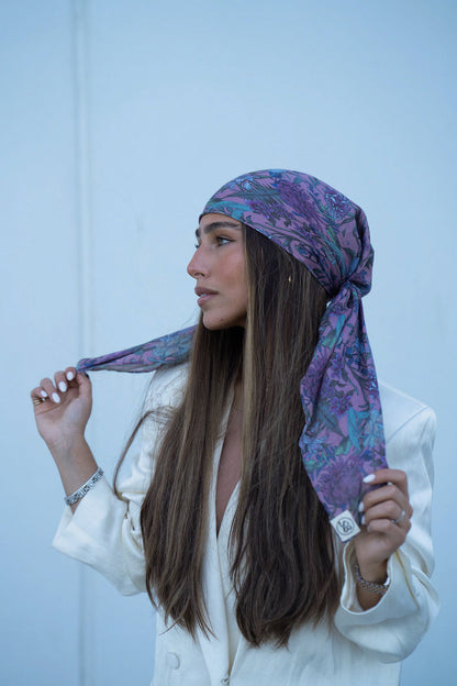 The Scarf Bar Florals Square Headscarf - DFP-TSB