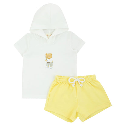 Bondoux Pastel Short Hoodie Set - S26-255BB-YLW