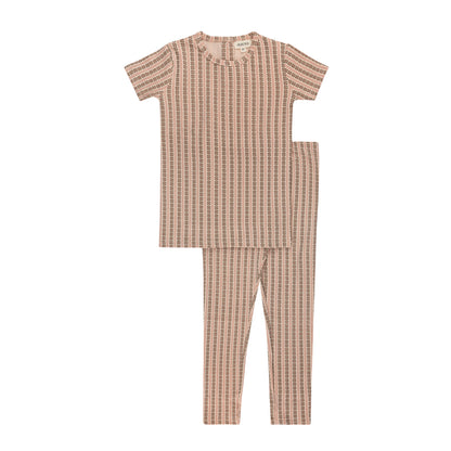 Aurora Cotton Rib Linear Leaf Collection Pajama - ASS26-0056-PJ