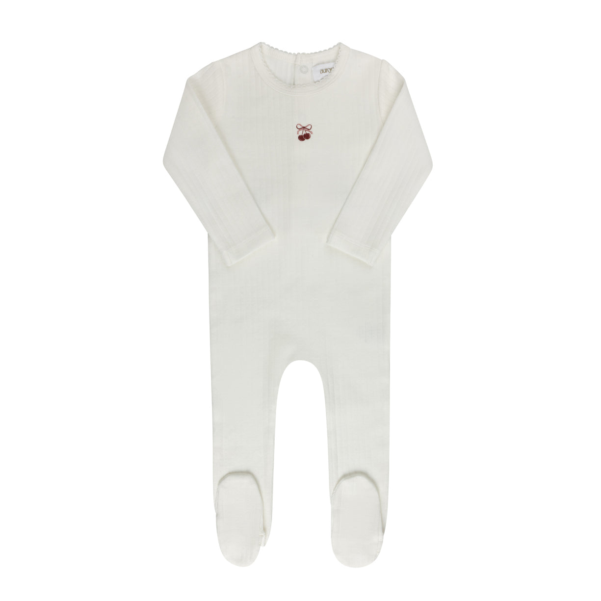Aurora Pointelle Bow Print Collection Footie - ASS26-0071-F