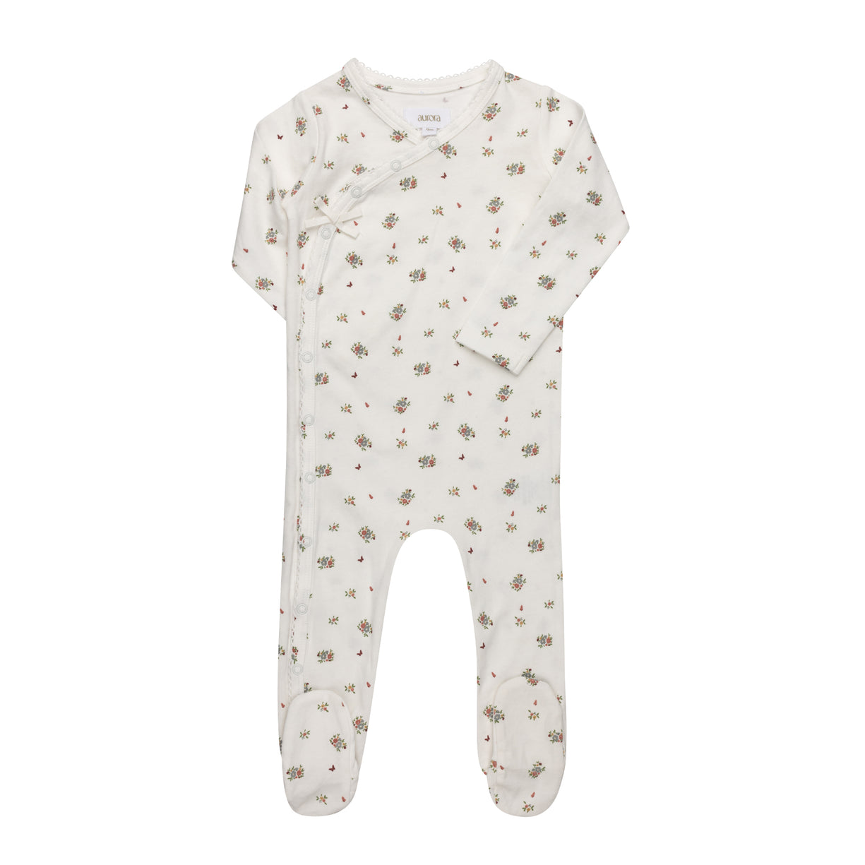 Aurora Jersey Cotton Floral Print Collection Footie - ASS26-0063-F