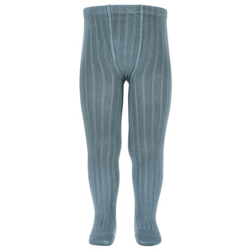 Condor Ribbed Cotton Tights 252 Zinc - 32016/1