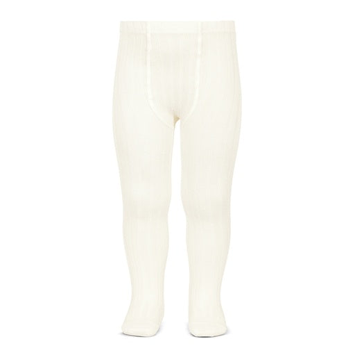 Condor Ribbed Cotton Tights 303 Cream - 32016/1