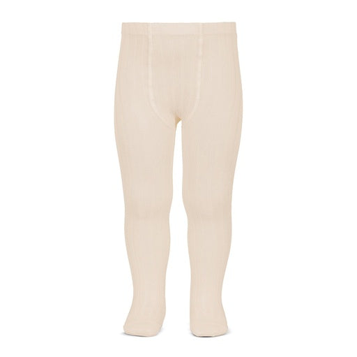 Condor Ribbed Cotton Tights 304 Linen - 32016/1