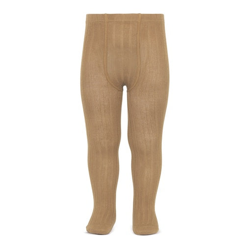 Condor Ribbed Cotton Tights 326 Camel - 32016/1