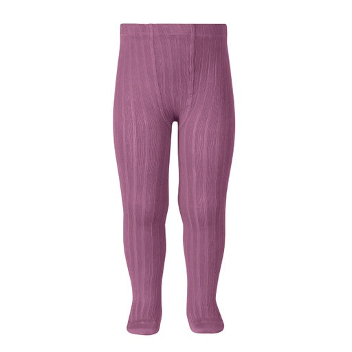 Condor Ribbed Cotton Tights 669 Cassis - 32016/1
